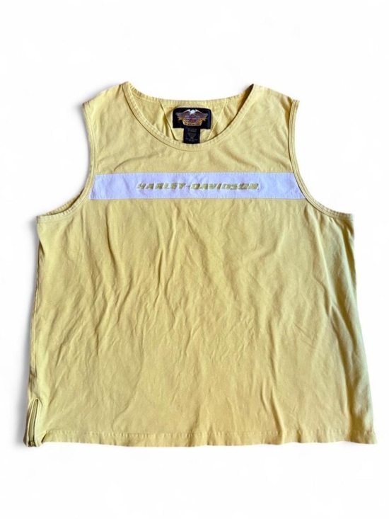 Harley-Davidson Other - Vintage Harley-Davidson Yellow Tank with White Chest Stripe